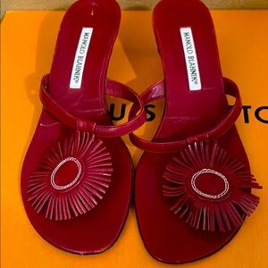 Manolo Blahnik Red Women's Sandals